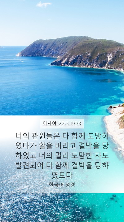 이사야 22:3 KOR Bible Verse Image