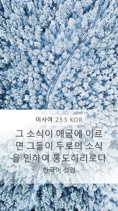 이사야 23:5 KOR Bible Verse Image