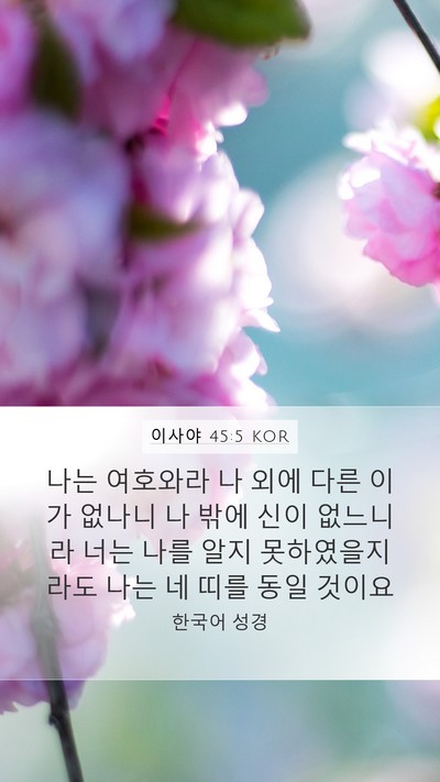 이사야 45:5 KOR Bible Verse Image