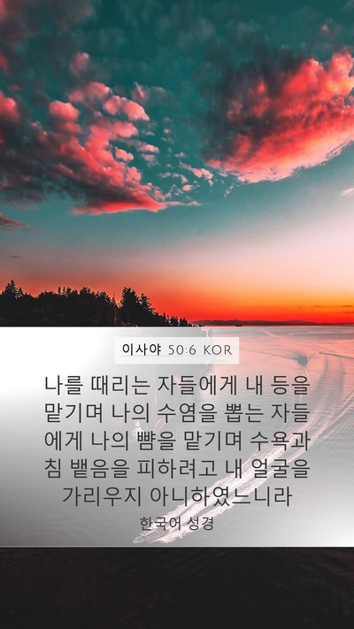 이사야 50:6 KOR Bible Verse Image