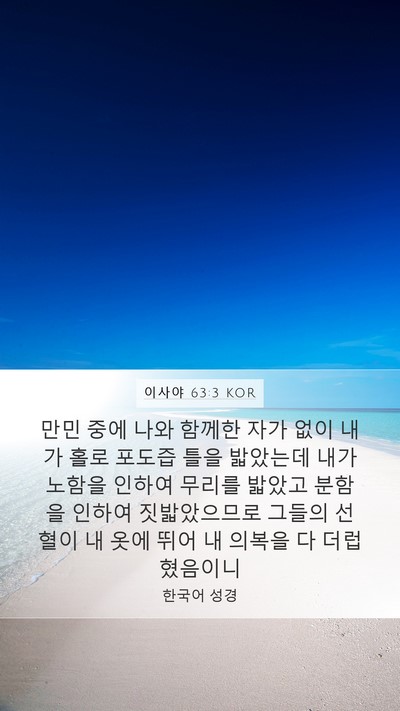 이사야 63:3 KOR Bible Verse Image