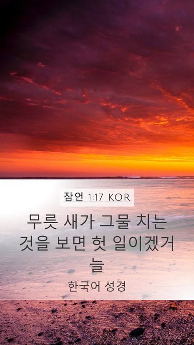 잠언 1:17 KOR Bible Verse Image