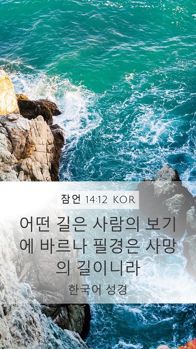 잠언 14:12 KOR Bible Verse Image