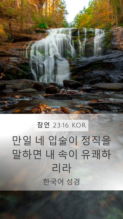 잠언 23:16 KOR Bible Verse Image