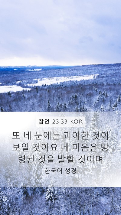 잠언 23:33 KOR Bible Verse Image