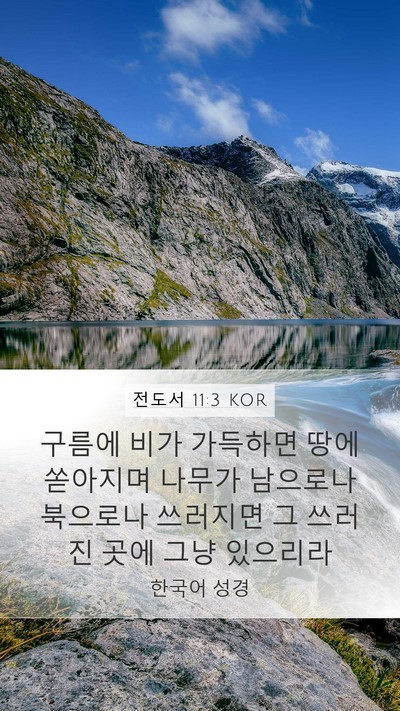 전도서 11:3 KOR Bible Verse Image