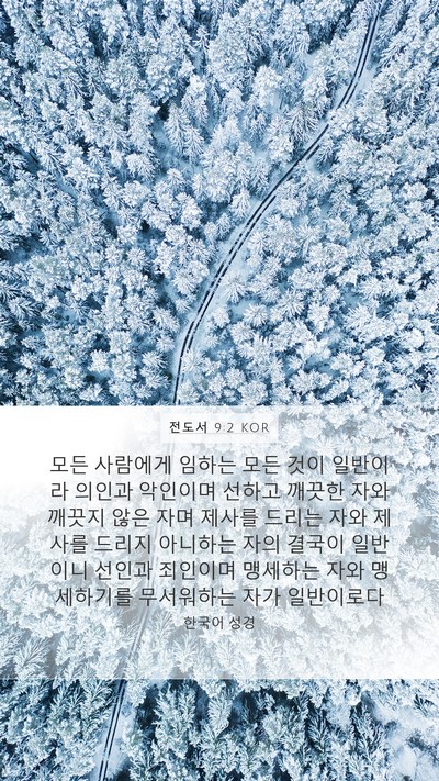 전도서 9:2 KOR Bible Verse Image