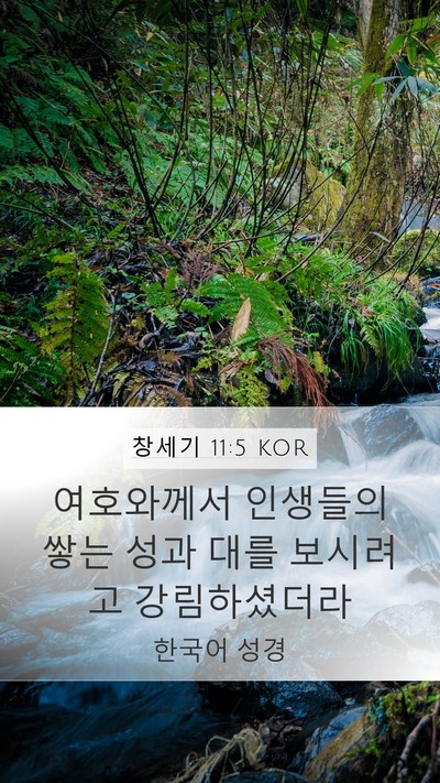 창세기 11:5 KOR Bible Verse Image