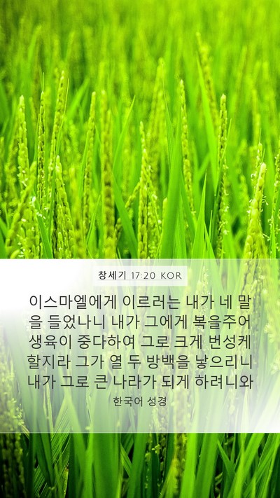 창세기 17:20 KOR Bible Verse Image