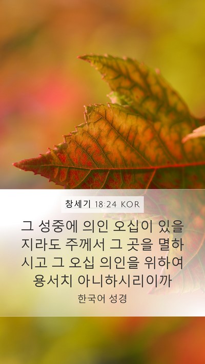 창세기 18:24 KOR Bible Verse Image