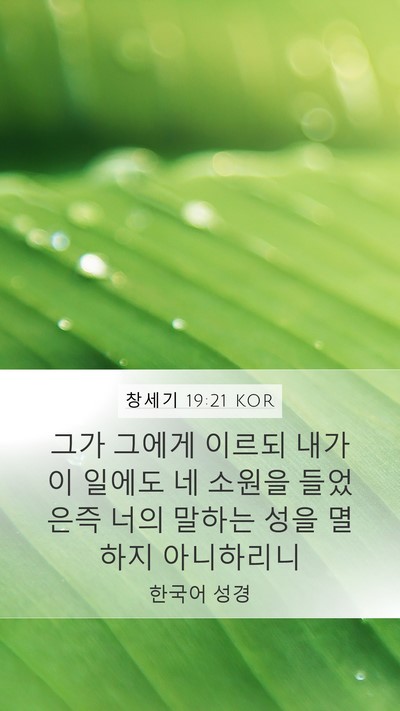 창세기 19:21 KOR Bible Verse Image