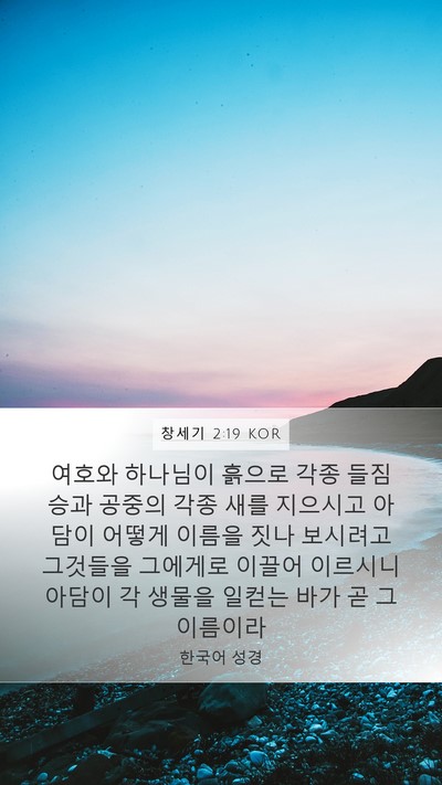 창세기 2:19 KOR Bible Verse Image