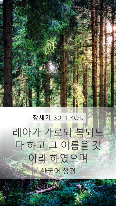 창세기 30:11 KOR Bible Verse Image