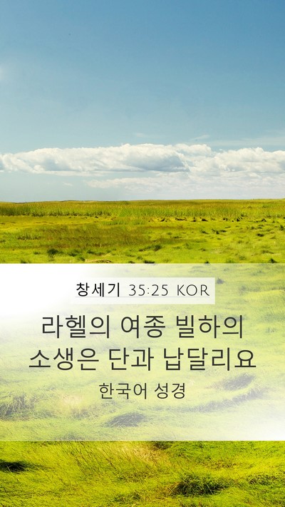 창세기 35:25 KOR Bible Verse Image