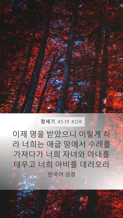 창세기 45:19 KOR Bible Verse Image