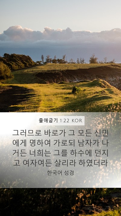 출애굽기 1:22 KOR Bible Verse Image