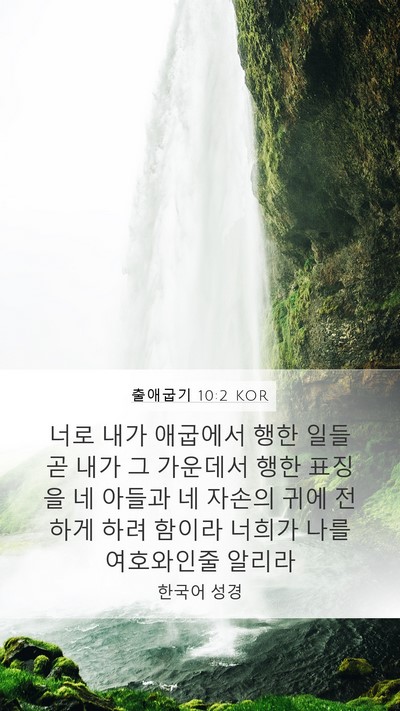 출애굽기 10:2 KOR Bible Verse Image