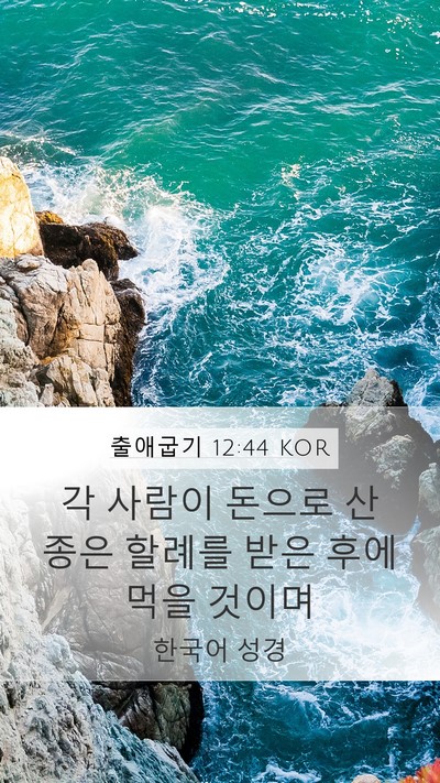 출애굽기 12:44 KOR Bible Verse Image