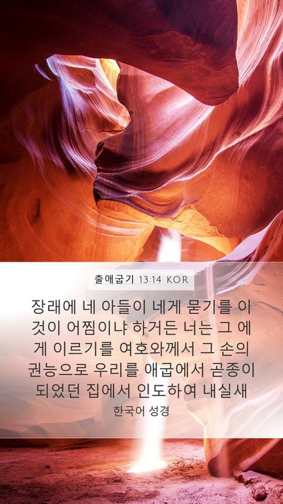 출애굽기 13:14 KOR Bible Verse Image