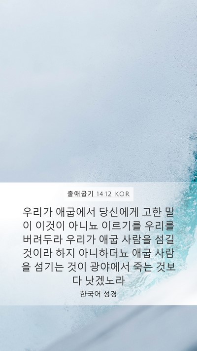 출애굽기 14:12 KOR Bible Verse Image