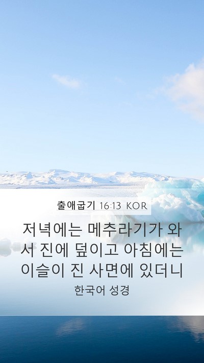 출애굽기 16:13 KOR Bible Verse Image