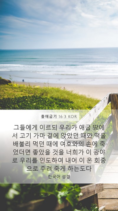 출애굽기 16:3 KOR Bible Verse Image