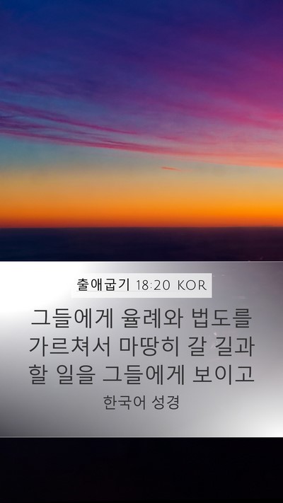 출애굽기 18:20 KOR Bible Verse Image
