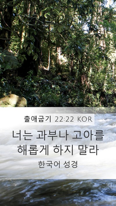 출애굽기 22:22 KOR Bible Verse Image
