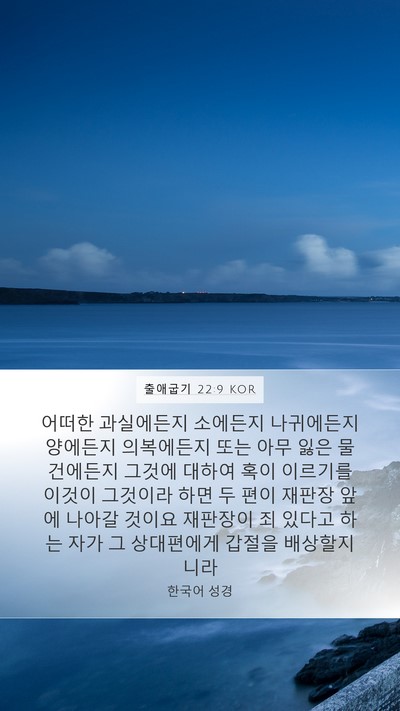 출애굽기 22:9 KOR Bible Verse Image