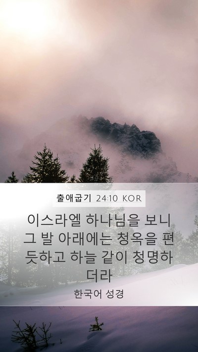 출애굽기 24:10 KOR Bible Verse Image