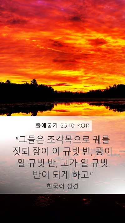 출애굽기 25:10 KOR Bible Verse Image