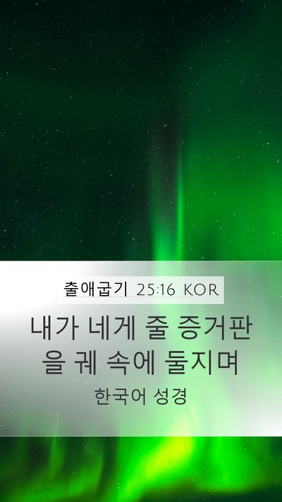 출애굽기 25:16 KOR Bible Verse Image