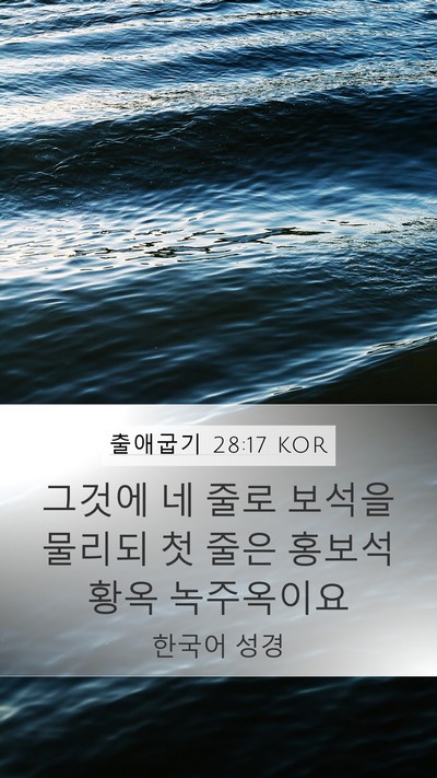 출애굽기 28:17 KOR Bible Verse Image