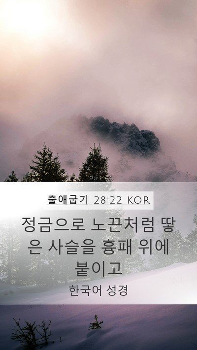 출애굽기 28:22 KOR Bible Verse Image
