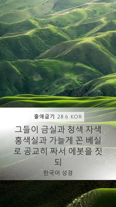 출애굽기 28:6 KOR Bible Verse Image