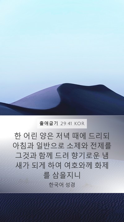 출애굽기 29:41 KOR Bible Verse Image