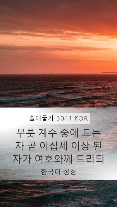 출애굽기 30:14 KOR Bible Verse Image