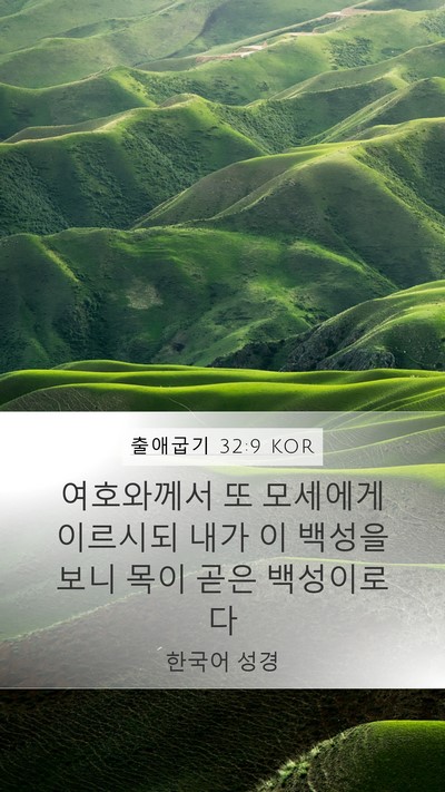 출애굽기 32:9 KOR Bible Verse Image