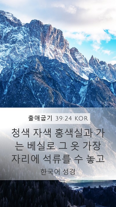 출애굽기 39:24 KOR Bible Verse Image