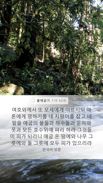 출애굽기 7:19 KOR Bible Verse Image