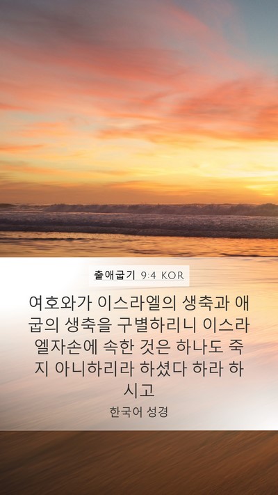 출애굽기 9:4 KOR Bible Verse Image