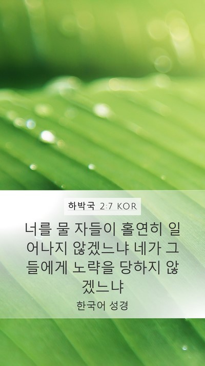 하박국 2:7 KOR Bible Verse Image
