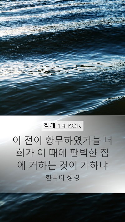 학개 1:4 KOR Bible Verse Image