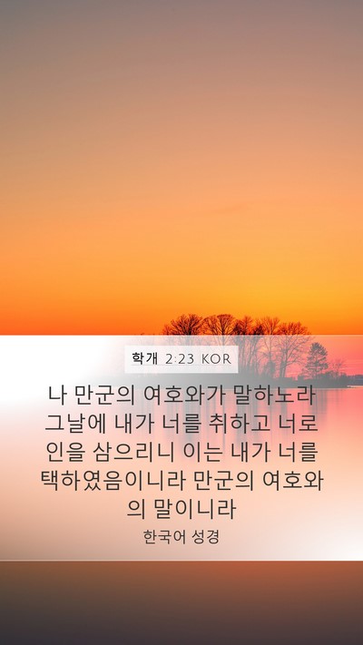 학개 2:23 KOR Bible Verse Image