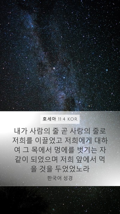호세아 11:4 KOR Bible Verse Image