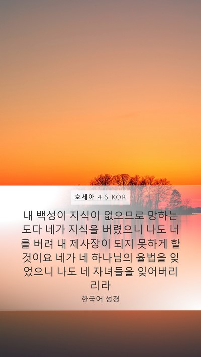 호세아 4:6 KOR Bible Verse Image
