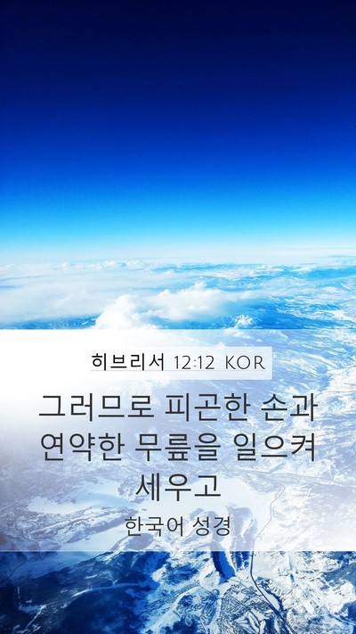 히브리서 12:12 KOR Bible Verse Image