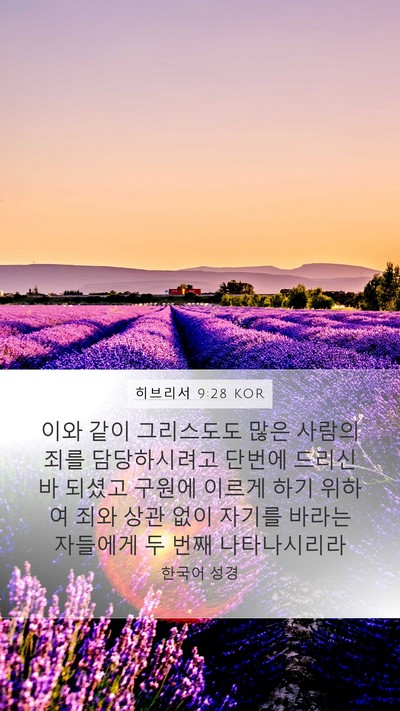히브리서 9:28 KOR Bible Verse Image